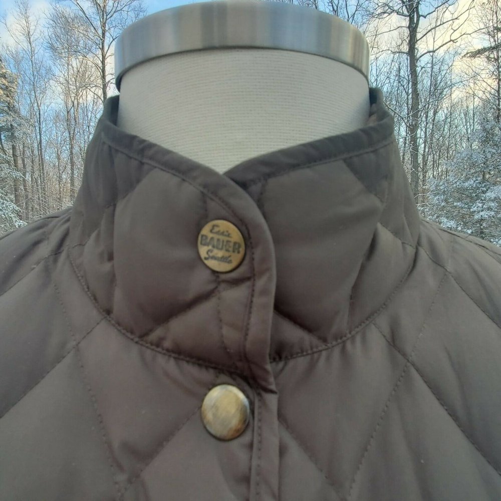 Eddie Bauer Seattle premium goose down jacket Girls XL Womens S Small Coat Green - Picture 4 of 11